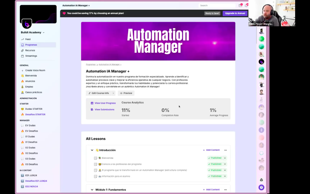 opiniones buildt academy
opiniones automation ia manager buildt academy
opiniones pablo perez manglano