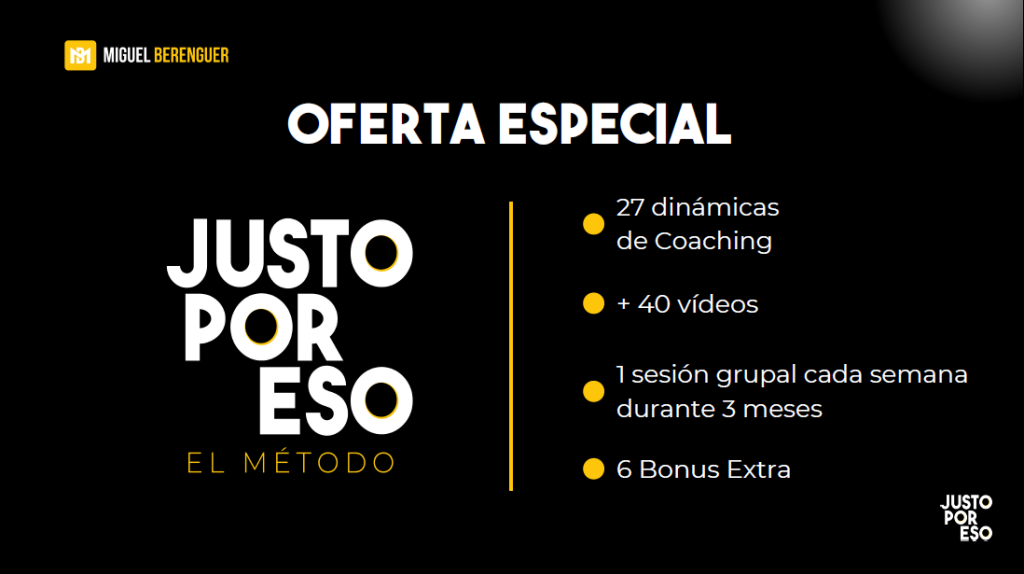 Miguel Berenguer Opiniones
Opinión curso Justo por Eso de Miguel Berenguer
Beneficios formación Justo por Eso