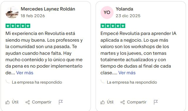 Revolutia Opiniones
Curso Inteligencia Artificial
Opinion Revolutia
Opinion Revolutia.AI